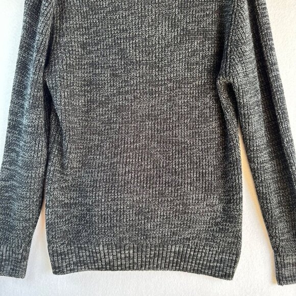 Carbon Sweater Mens Size XL Gray Heathered High Neck Casual Lagenlook Office - Picture 12 of 13